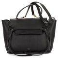 Shoulder Bag Mini Belt Bag Black Grained Calfskin Leather