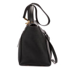 Shoulder Bag Mini Belt Bag Black Grained Calfskin Leather