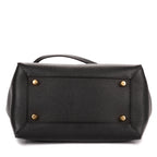 Shoulder Bag Mini Belt Bag Black Grained Calfskin Leather