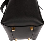 Shoulder Bag Mini Belt Bag Black Grained Calfskin Leather