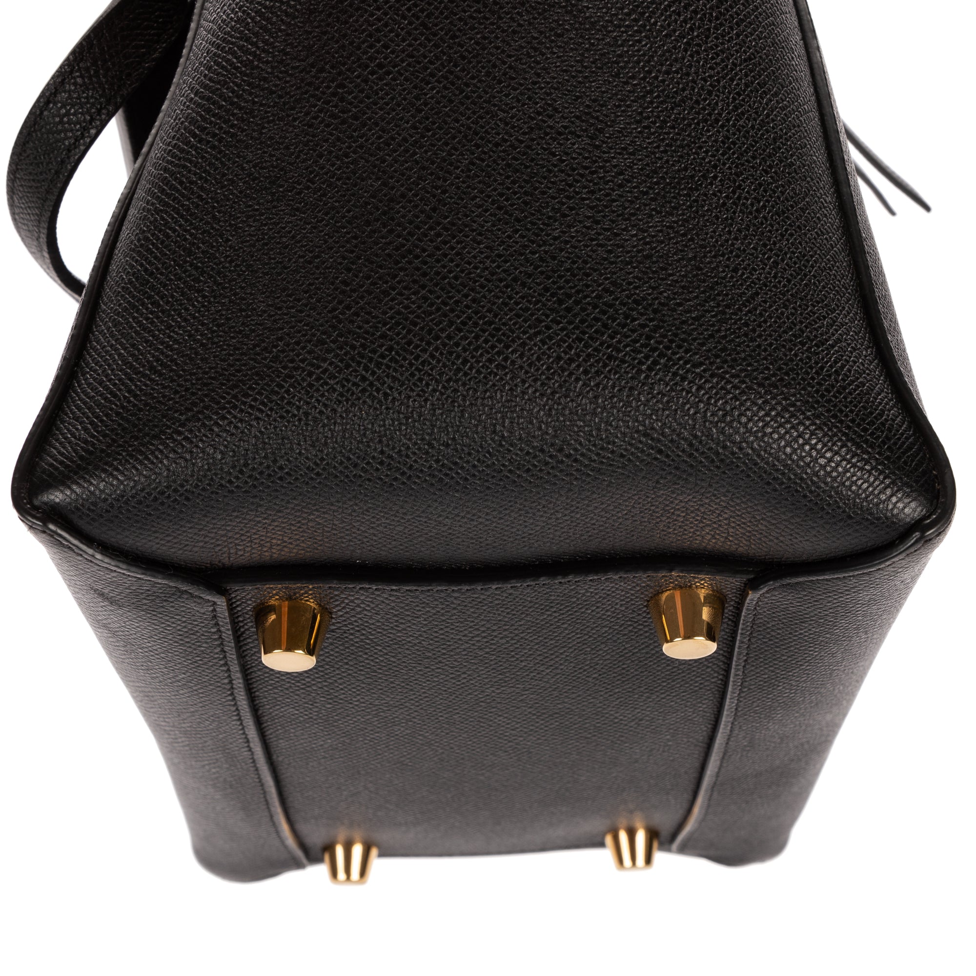 Shoulder Bag Mini Belt Bag Black Grained Calfskin Leather