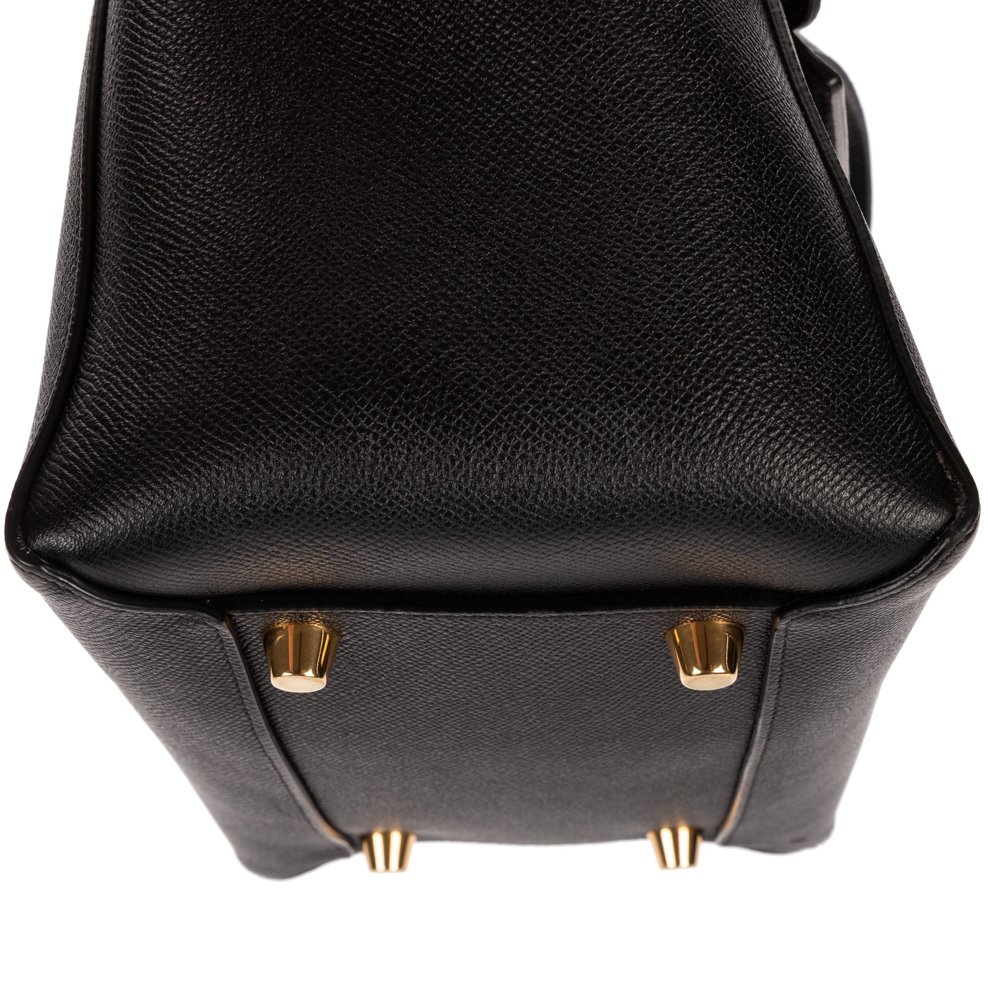 Shoulder Bag Mini Belt Bag Black Grained Calfskin Leather