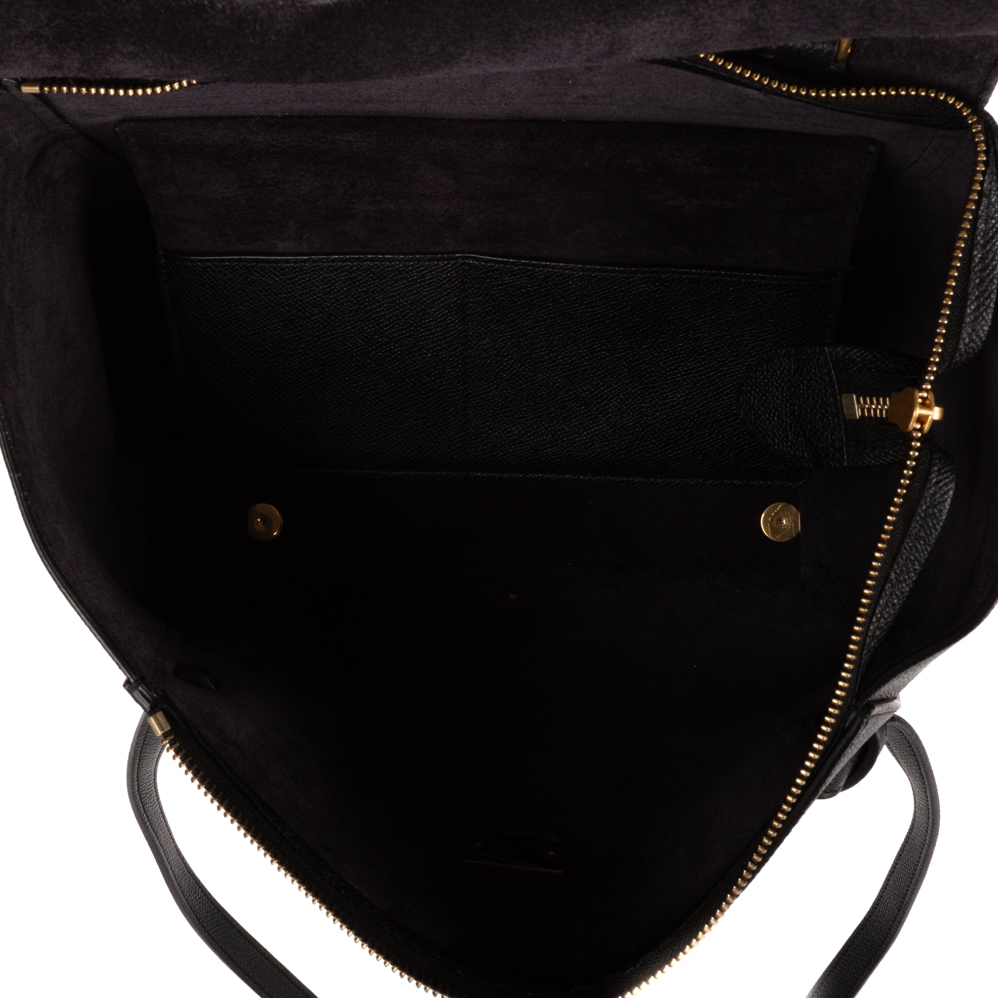 Shoulder Bag Mini Belt Bag Black Grained Calfskin Leather