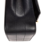 Shoulder Bag Vicky Chain Flap Crossbody Black Matelasse Calfskin Leather