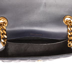 Shoulder Bag Vicky Chain Flap Crossbody Black Matelasse Calfskin Leather