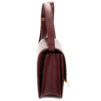 Shoulder Bag Small Classic Box Small Burgundy Smooth Calfskin Leather