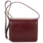 Shoulder Bag Small Classic Box Small Burgundy Smooth Calfskin Leather