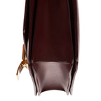 Shoulder Bag Small Classic Box Small Burgundy Smooth Calfskin Leather