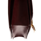 Shoulder Bag Small Classic Box Small Burgundy Smooth Calfskin Leather