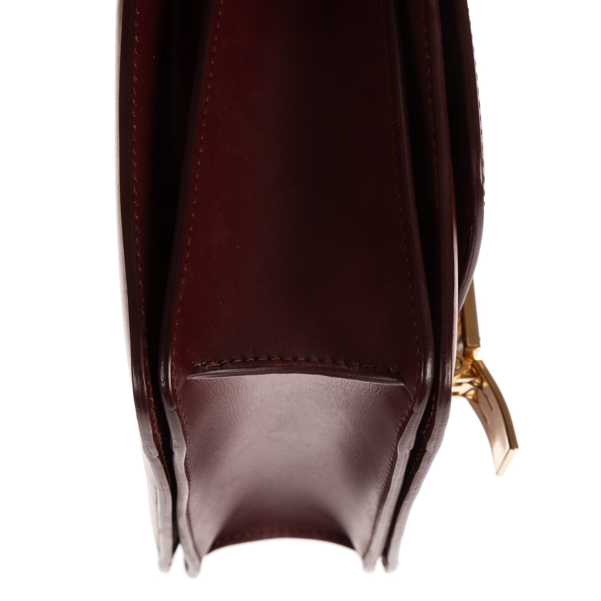 Shoulder Bag Small Classic Box Small Burgundy Smooth Calfskin Leather