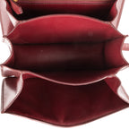 Shoulder Bag Small Classic Box Small Burgundy Smooth Calfskin Leather