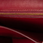 Shoulder Bag Small Classic Box Small Burgundy Smooth Calfskin Leather