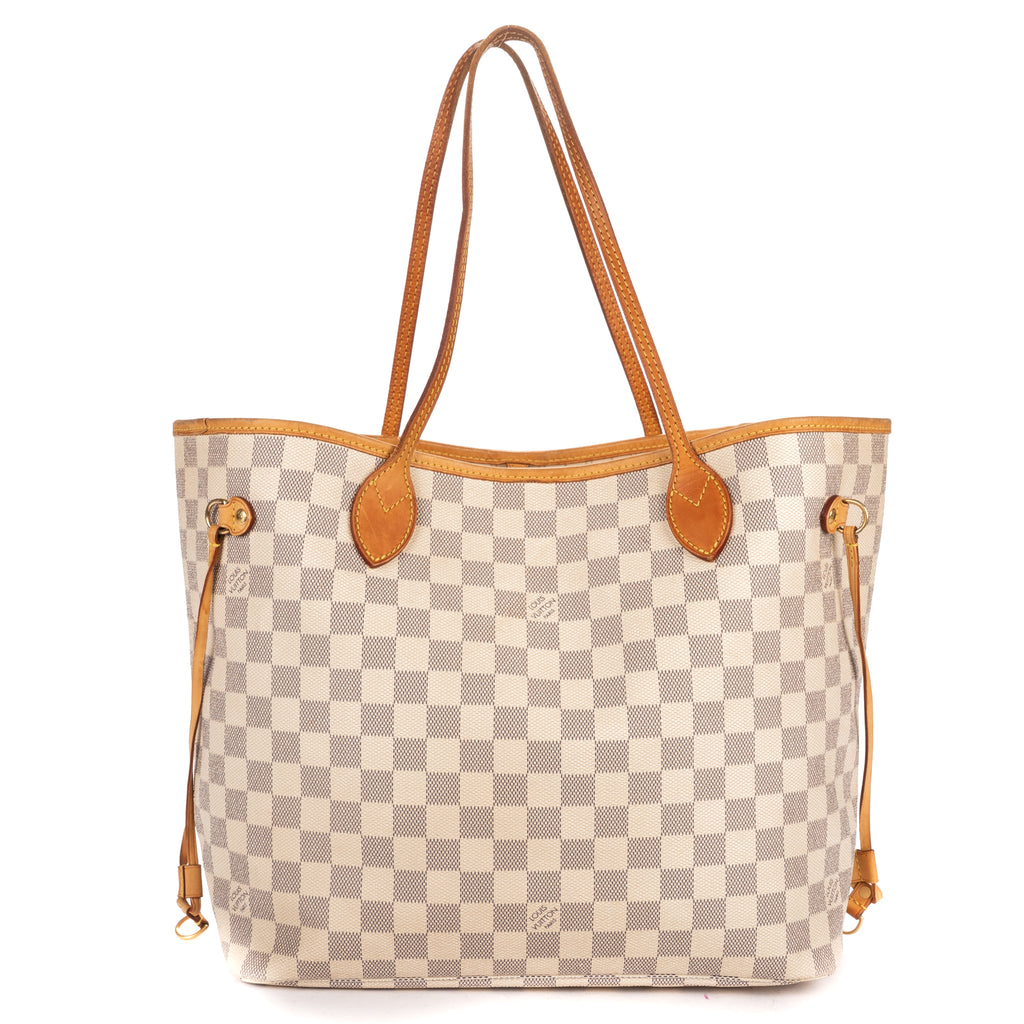 Shoulder Bag Neverfull MM Ivory Damier Azur