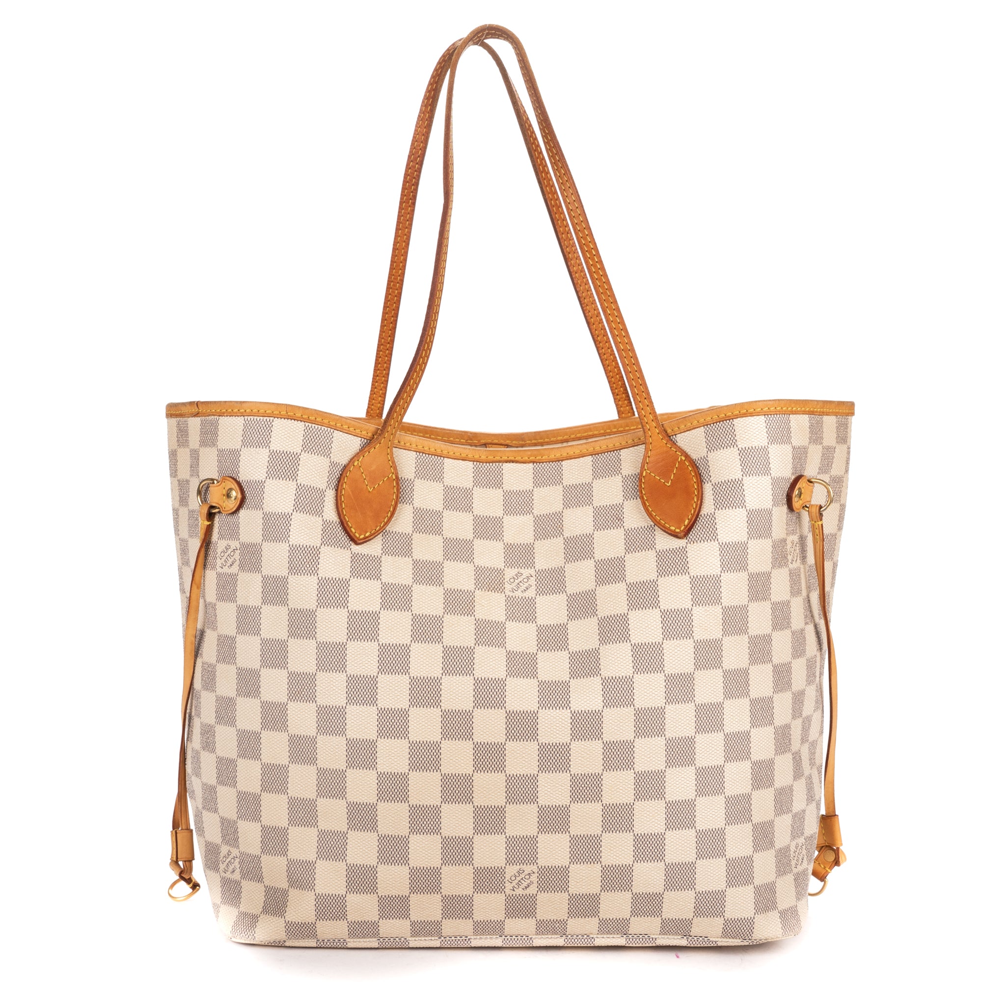 Shoulder Bag Neverfull MM Ivory Damier Azur