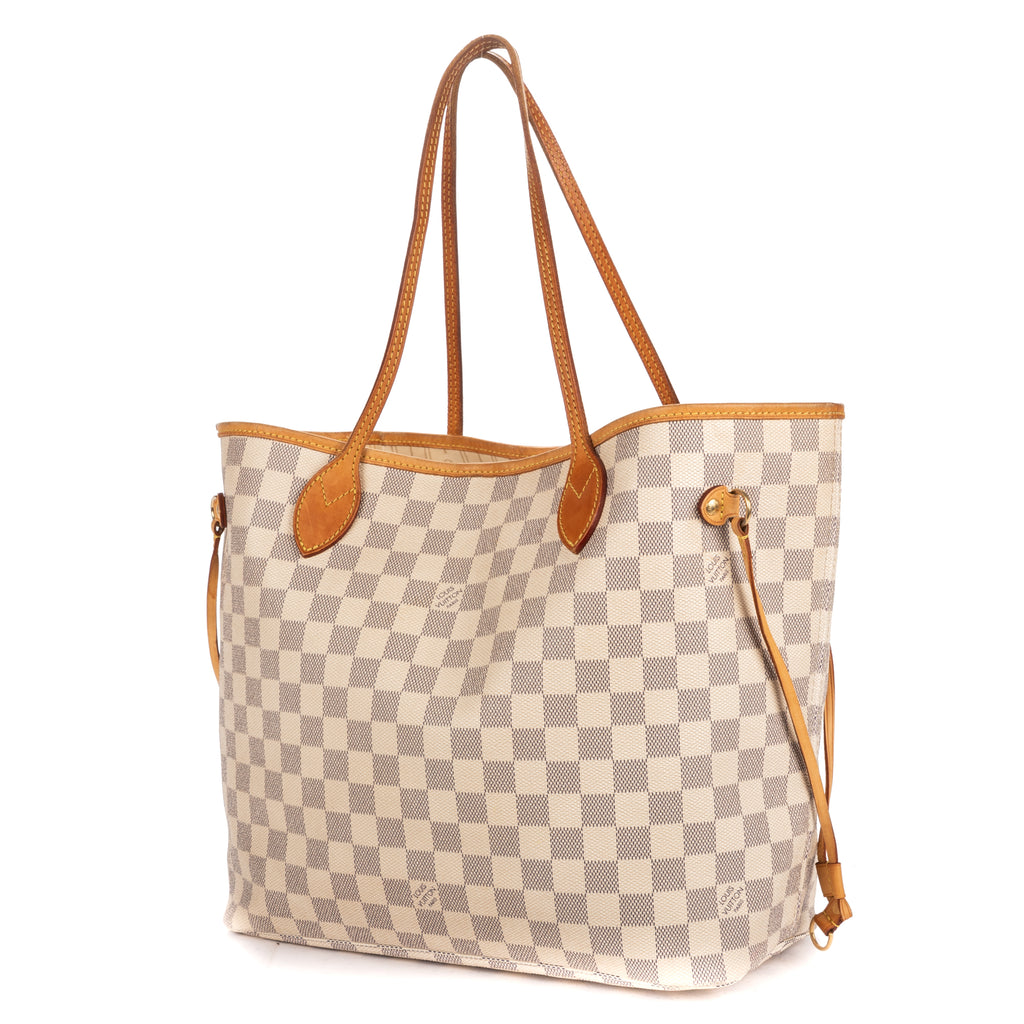 Shoulder Bag Neverfull MM Ivory Damier Azur