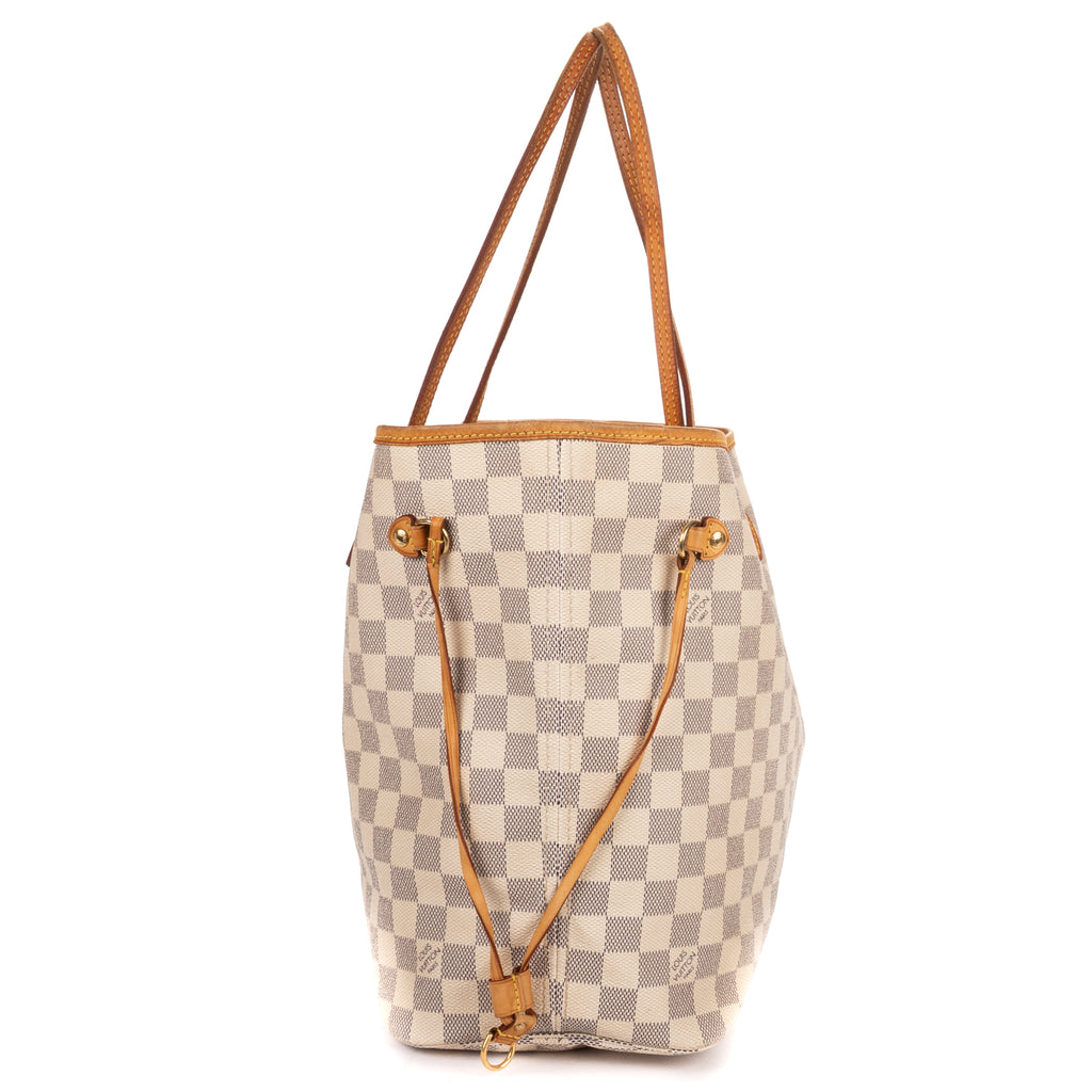 Shoulder Bag Neverfull MM Ivory Damier Azur