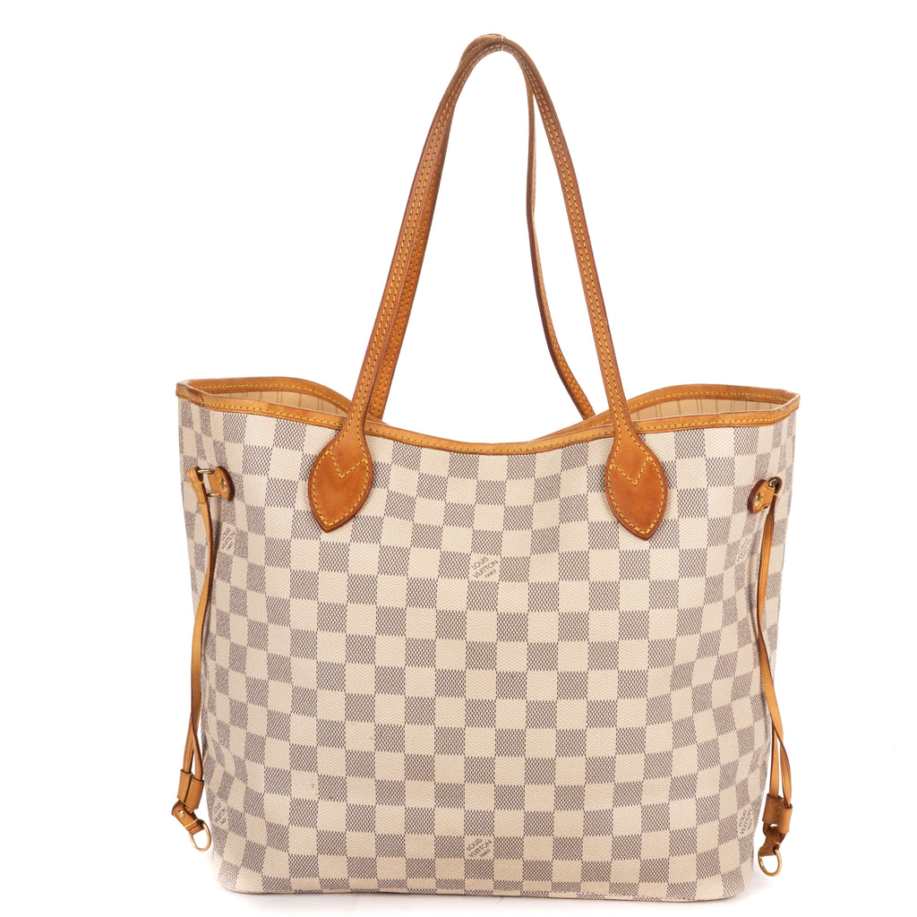 Shoulder Bag Neverfull MM Ivory Damier Azur