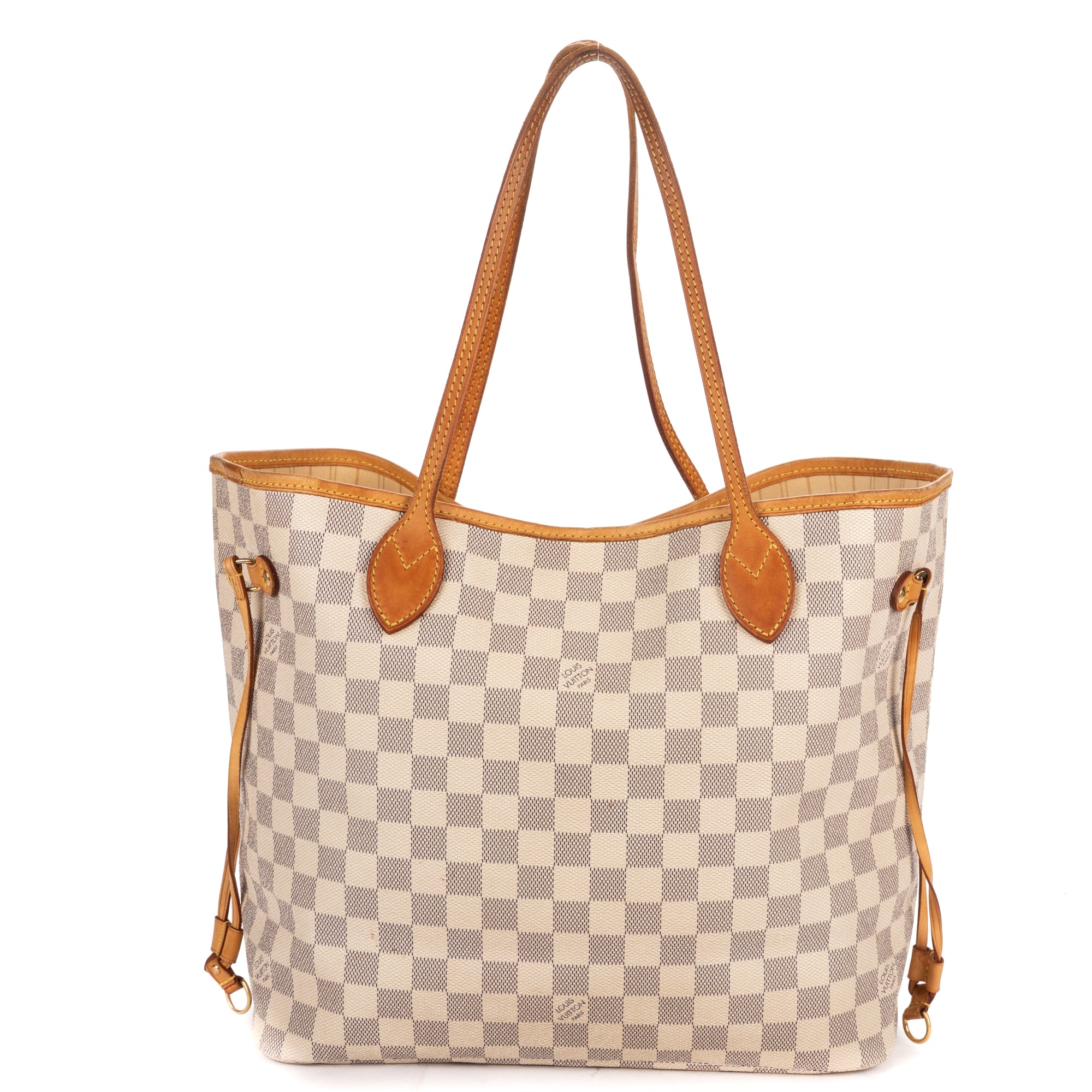 Shoulder Bag Neverfull MM Ivory Damier Azur