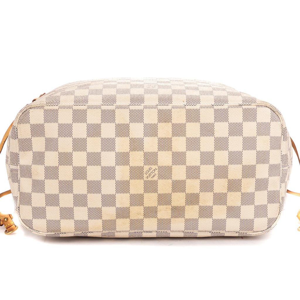 Shoulder Bag Neverfull MM Ivory Damier Azur