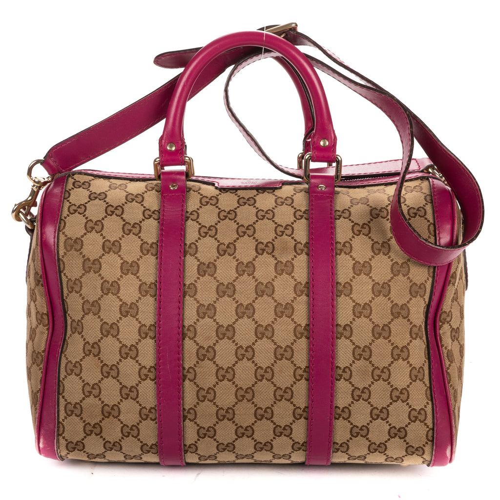 Shoulder Bag Abbey Boston Beige Monogrammed Canvas