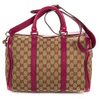 Shoulder Bag Abbey Boston Beige Monogrammed Canvas