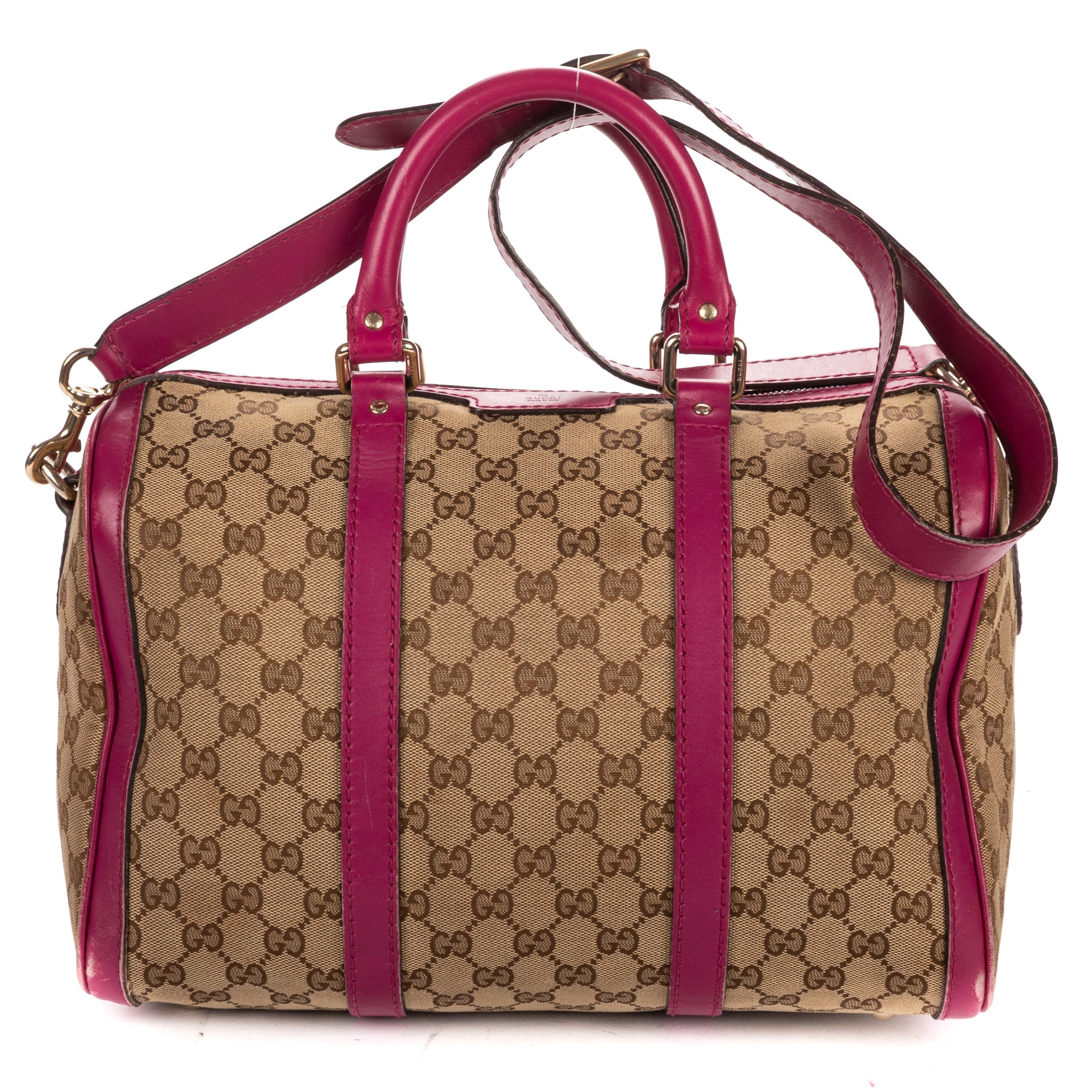 Shoulder Bag Abbey Boston Beige Monogrammed Canvas