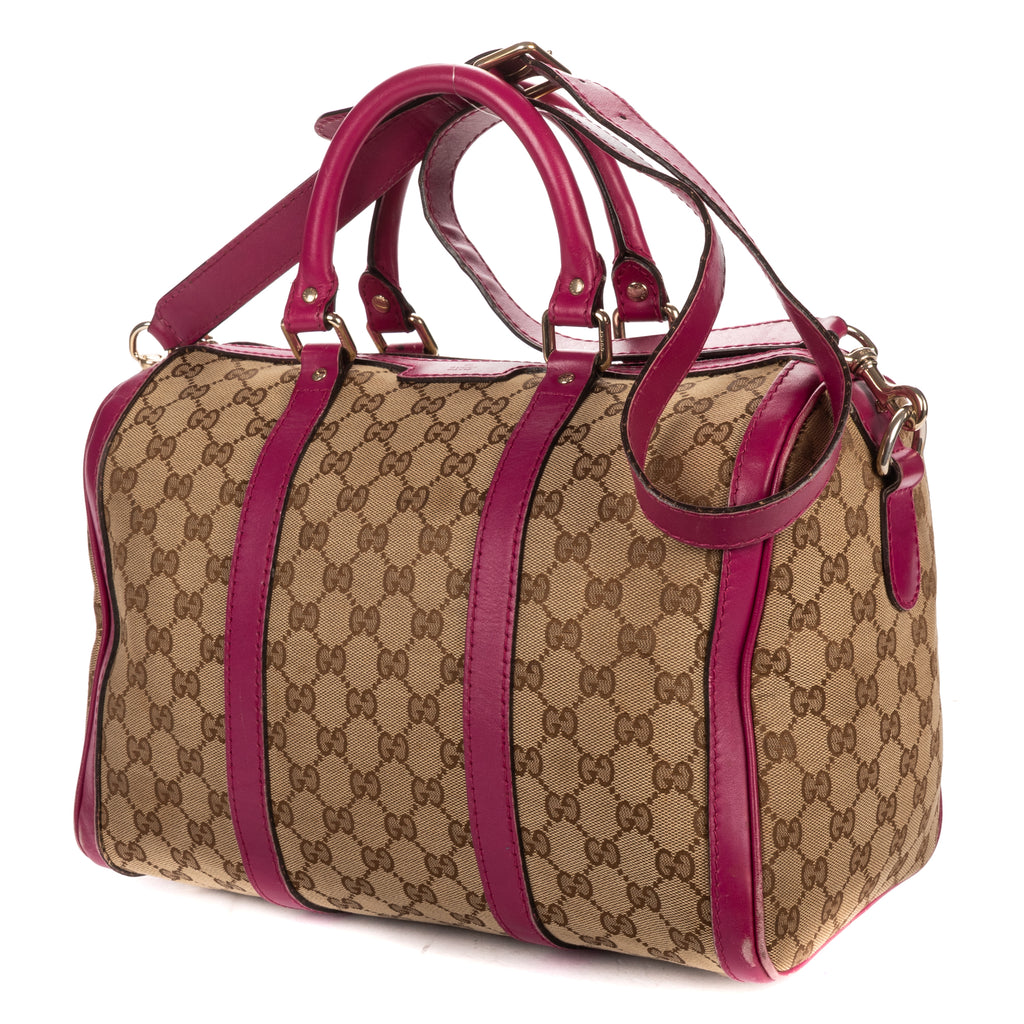 Shoulder Bag Abbey Boston Beige Monogrammed Canvas