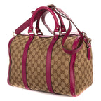 Shoulder Bag Abbey Boston Beige Monogrammed Canvas
