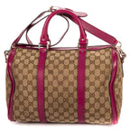 Shoulder Bag Abbey Boston Beige Monogrammed Canvas
