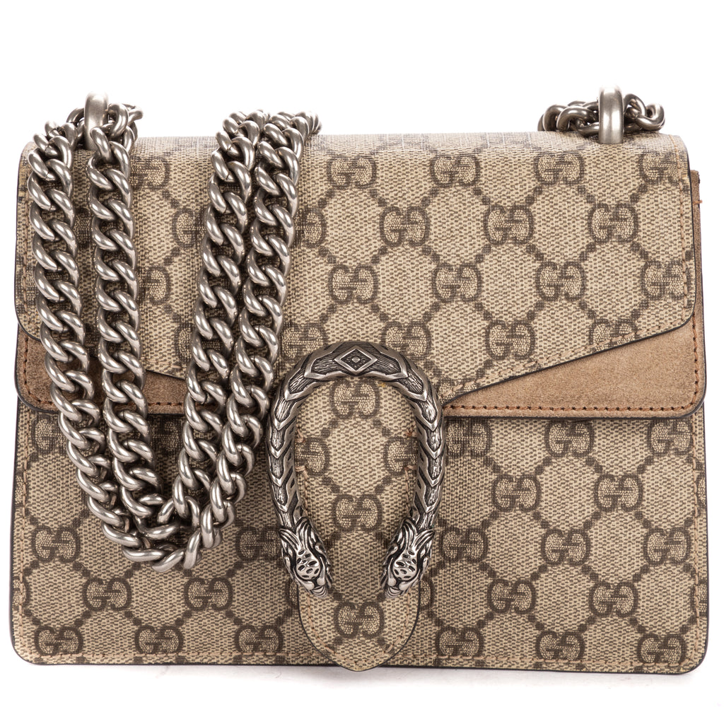 Shoulder Bag Mini Dionysus Chain Crossbody Mini Beige Supreme Coated Canvas