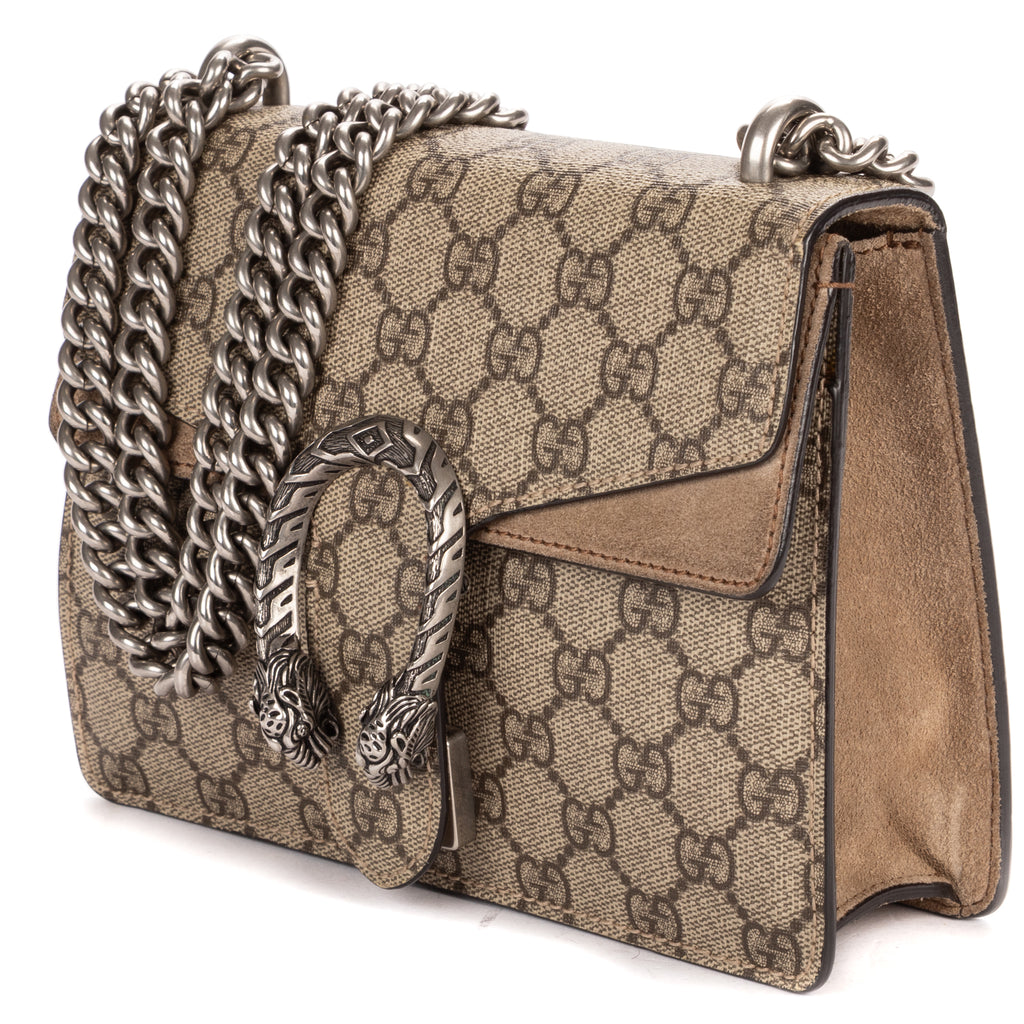 Shoulder Bag Mini Dionysus Chain Crossbody Mini Beige Supreme Coated Canvas