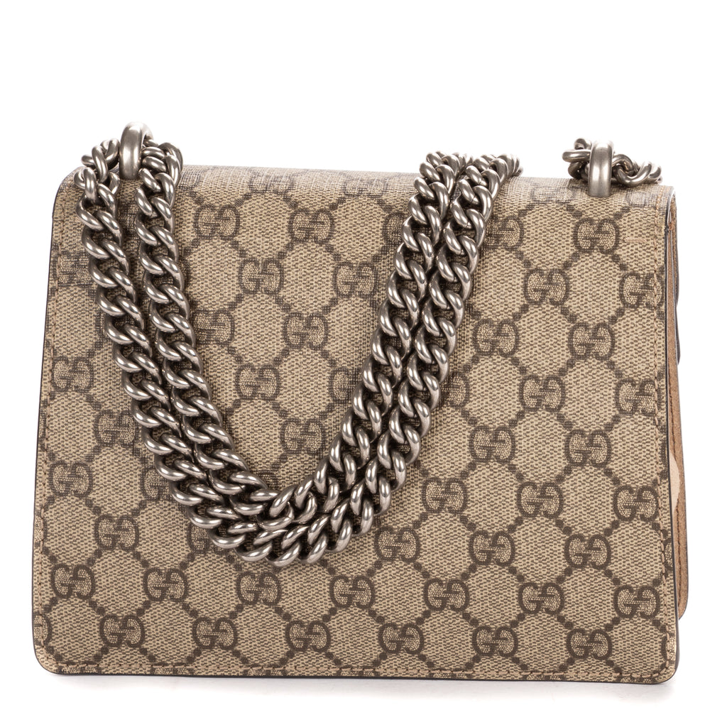 Shoulder Bag Mini Dionysus Chain Crossbody Mini Beige Supreme Coated Canvas