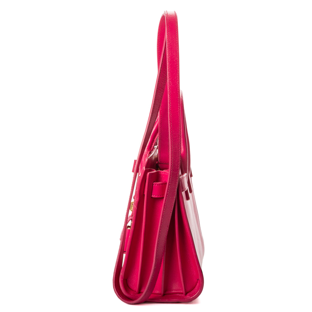 Shoulder Bag Nano Sac de Jour Pink Calfskin Leather