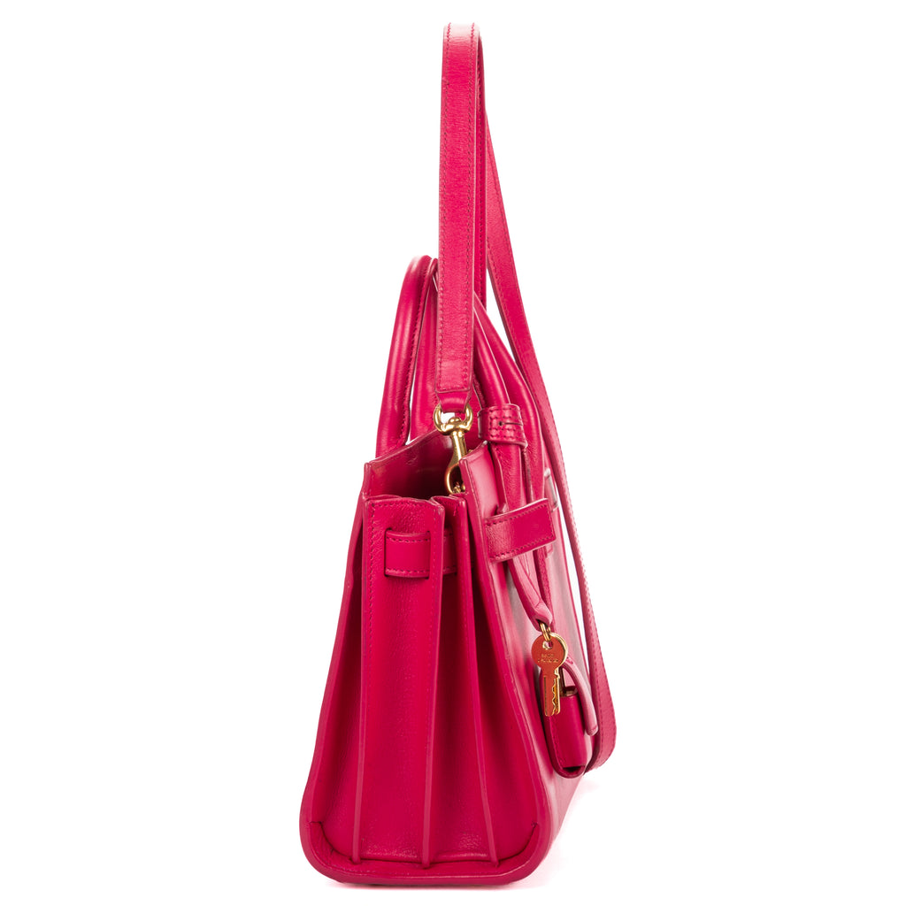 Shoulder Bag Nano Sac de Jour Pink Calfskin Leather