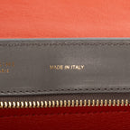 Shoulder Bag Medium Tricolor Trapeze Medium Orange Calfskin Leather