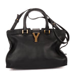 Shoulder Bag Small Cabas ChYc Small Black Calfskin Leather