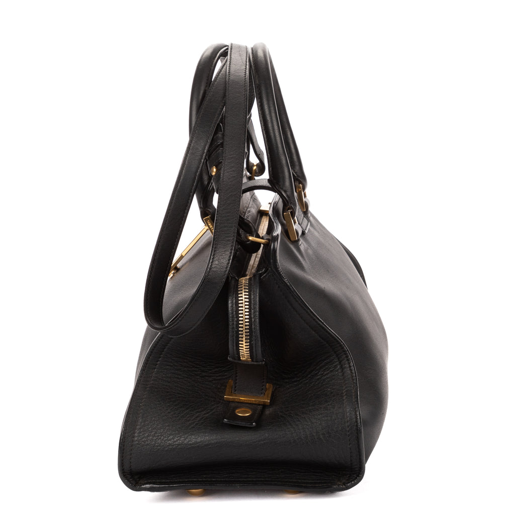 Shoulder Bag Small Cabas ChYc Small Black Calfskin Leather
