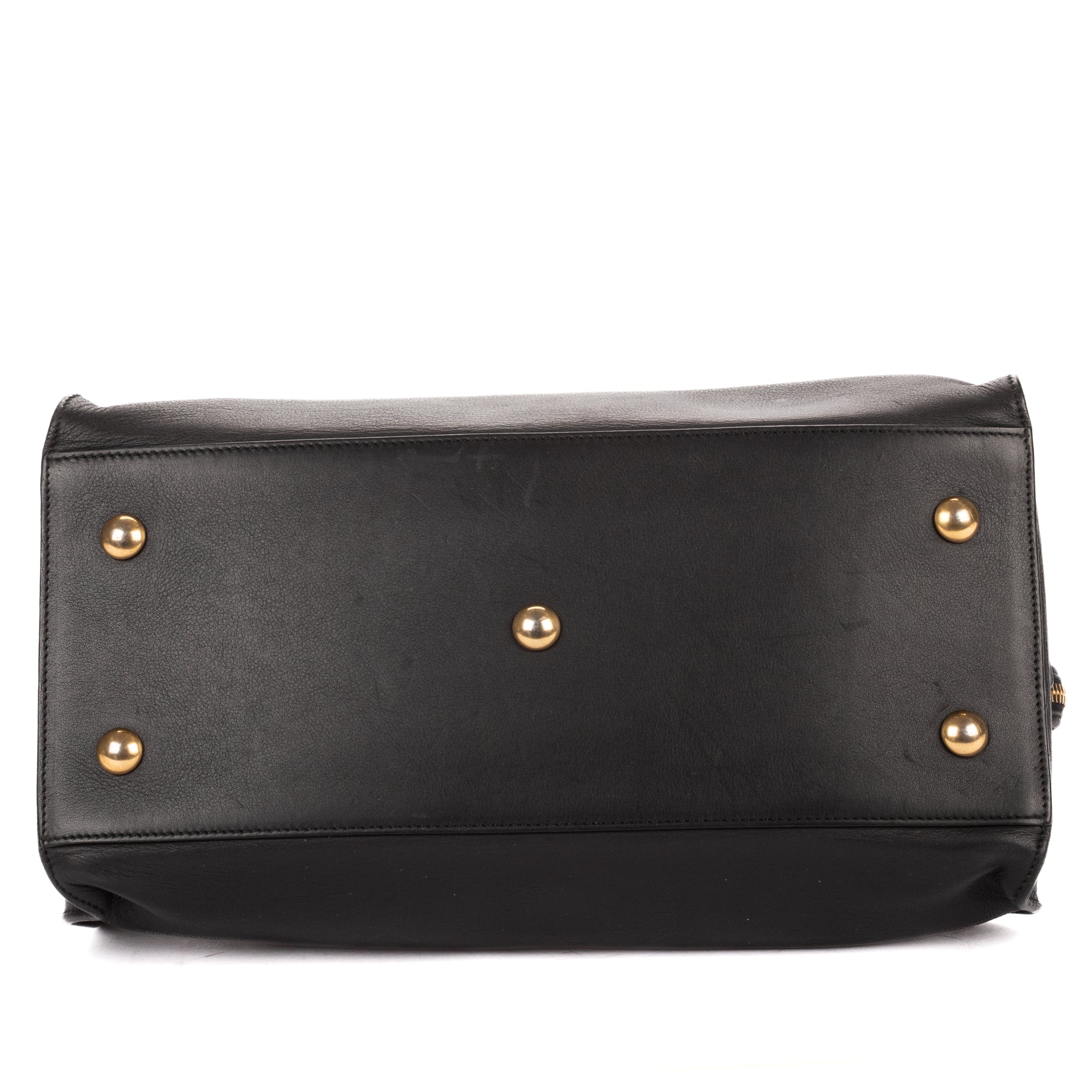 Shoulder Bag Small Cabas ChYc Small Black Calfskin Leather