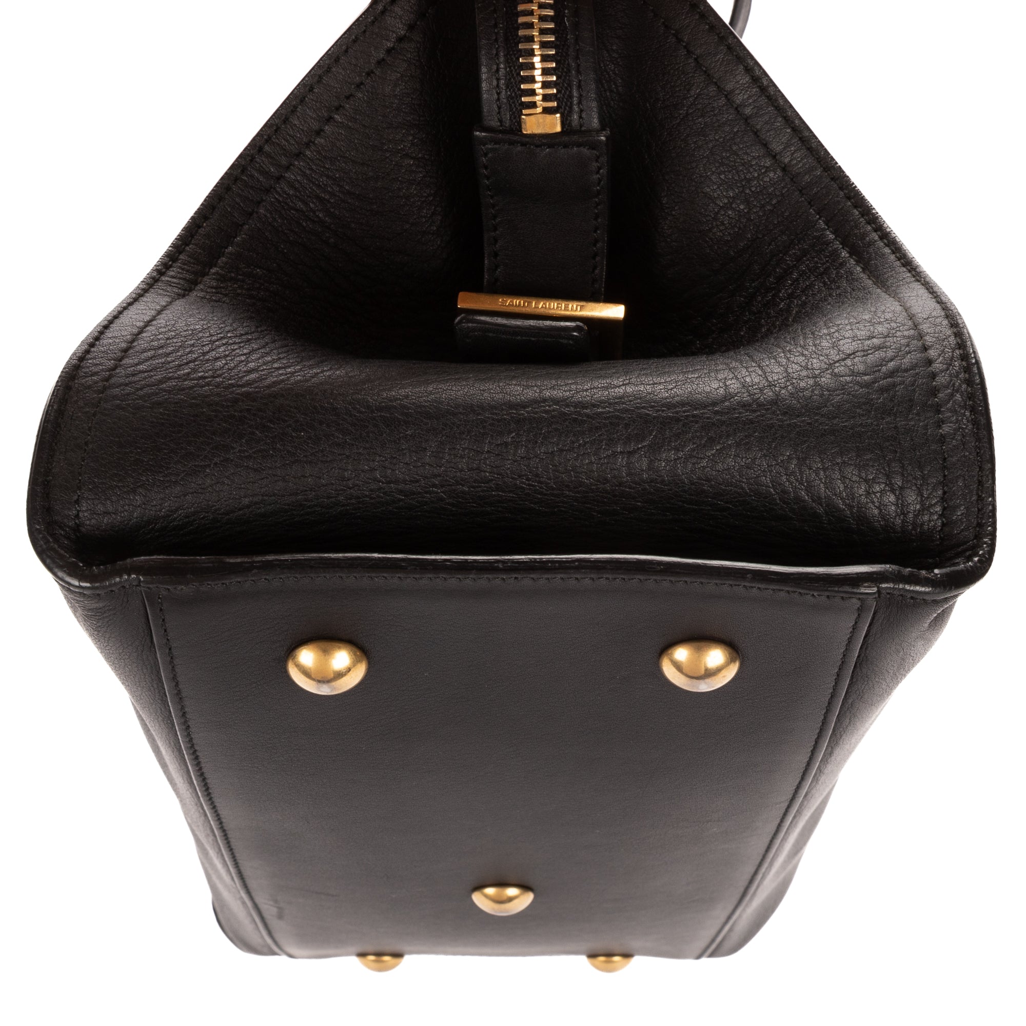 Shoulder Bag Small Cabas ChYc Small Black Calfskin Leather