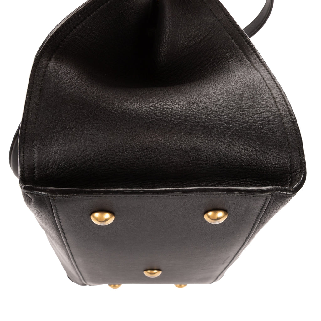 Shoulder Bag Small Cabas ChYc Small Black Calfskin Leather