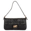 Shoulder Bag Re- Edition Baguette Black Logo Embossed Leather