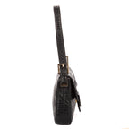 Shoulder Bag Re- Edition Baguette Black Logo Embossed Leather