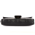 Shoulder Bag Re- Edition Baguette Black Logo Embossed Leather