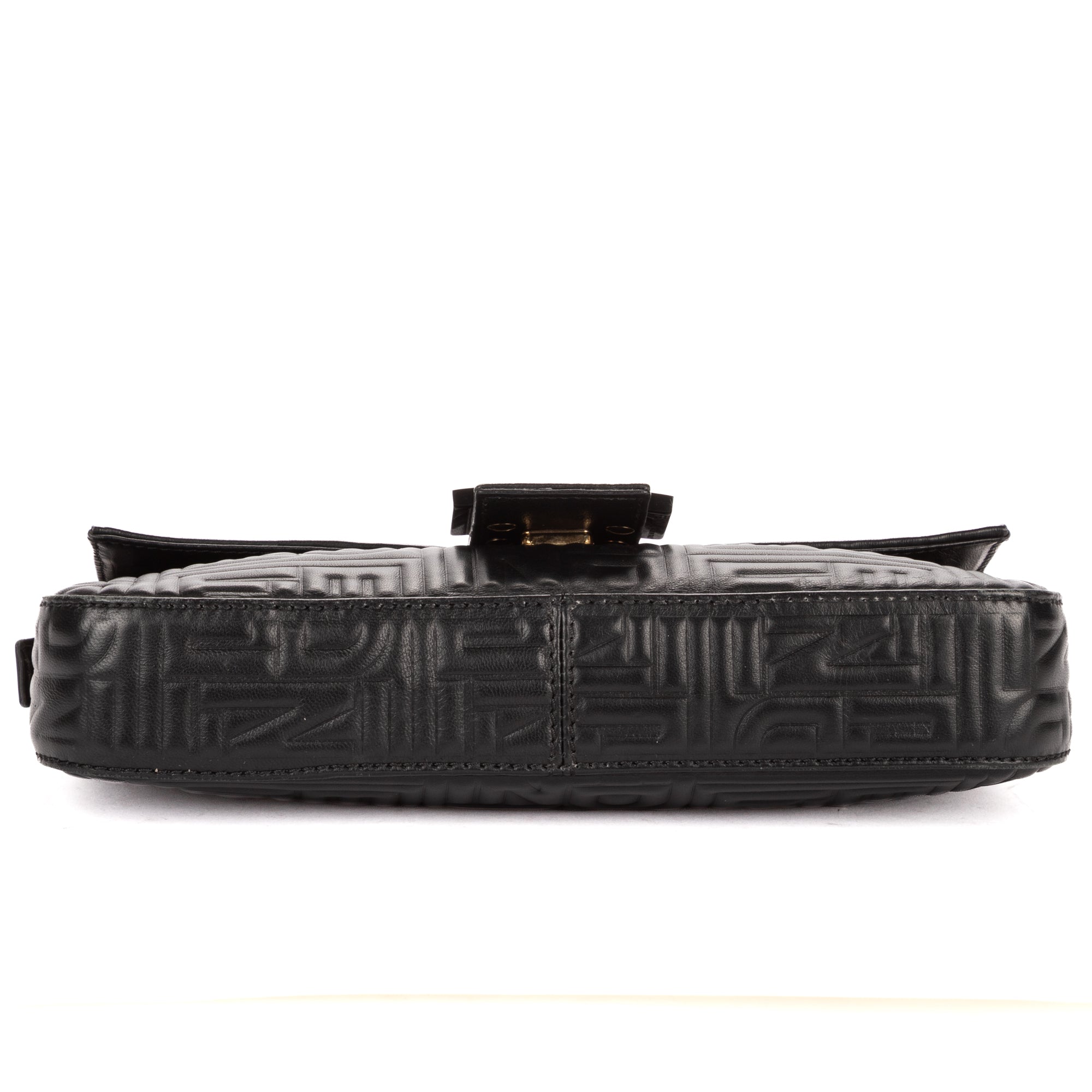 Shoulder Bag Re- Edition Baguette Black Logo Embossed Leather