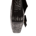 Shoulder Bag Re- Edition Baguette Black Logo Embossed Leather
