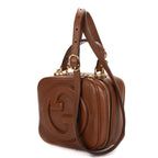Shoulder Bag Blondie Top Handle Brown Calfskin Leather