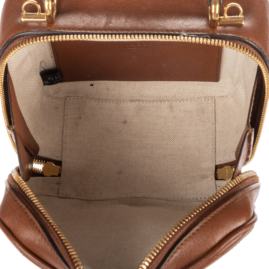 Shoulder Bag Blondie Top Handle Brown Calfskin Leather