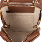 Shoulder Bag Blondie Top Handle Brown Calfskin Leather