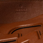 Shoulder Bag Blondie Top Handle Brown Calfskin Leather