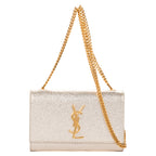 Shoulder Bag Small Kate Small Metallic Champagne Gold Embossed Calfskin Leather